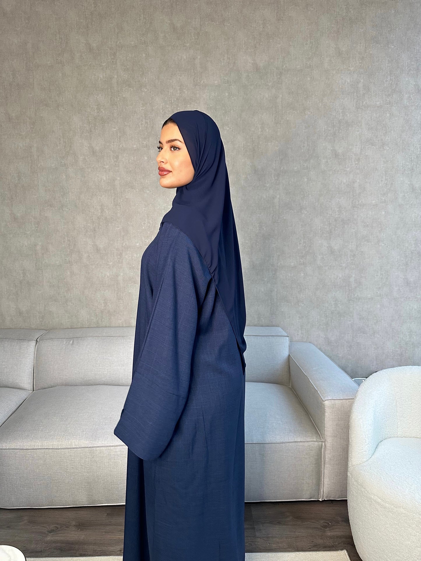 Closed Linen Abaya - Aidah - عايدة