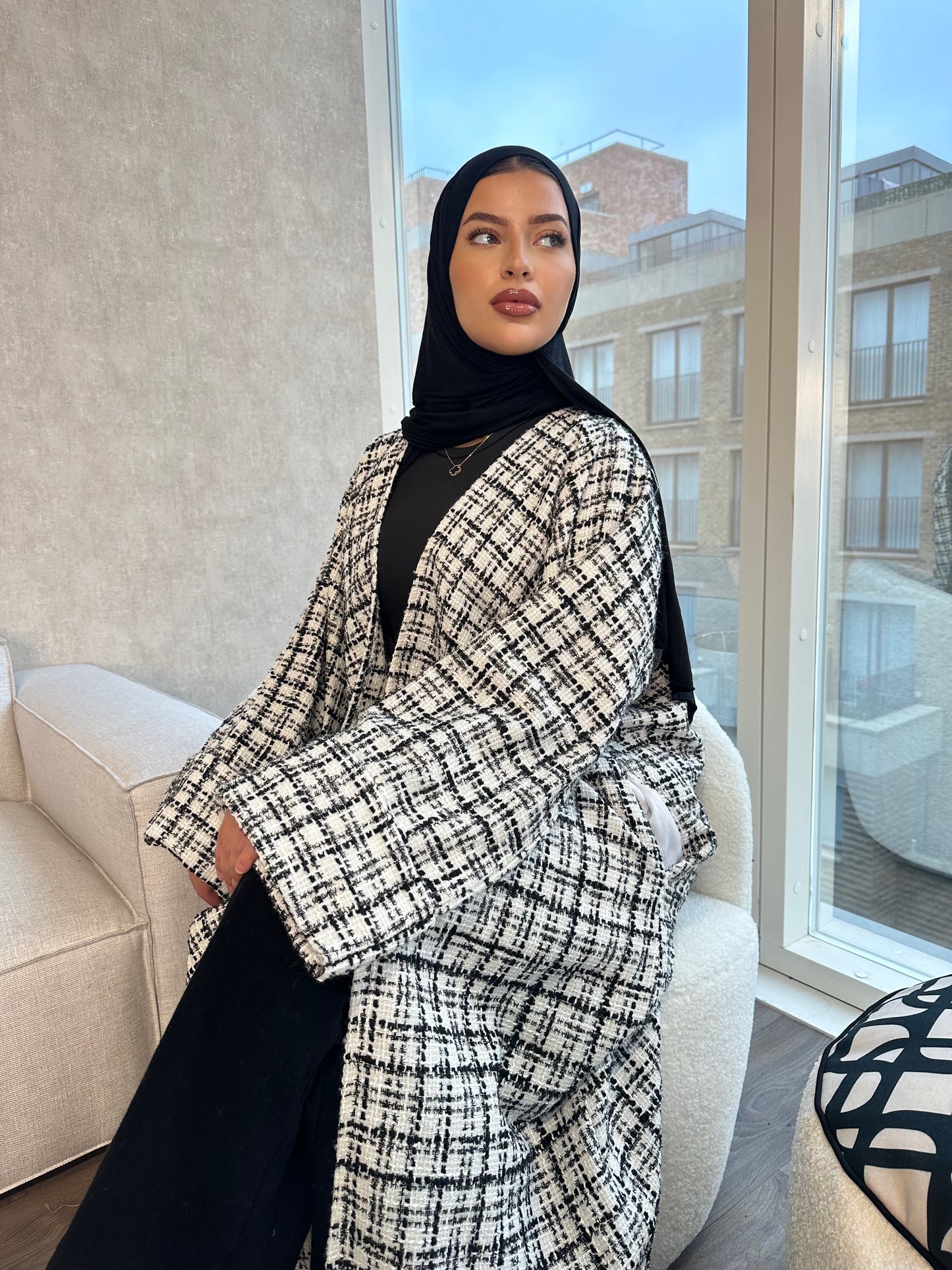 Hannah Abaya Coat - Black - هانا