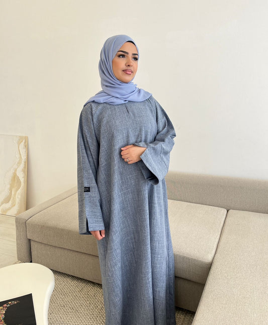 Closed Linen Abaya - Ria - ريا