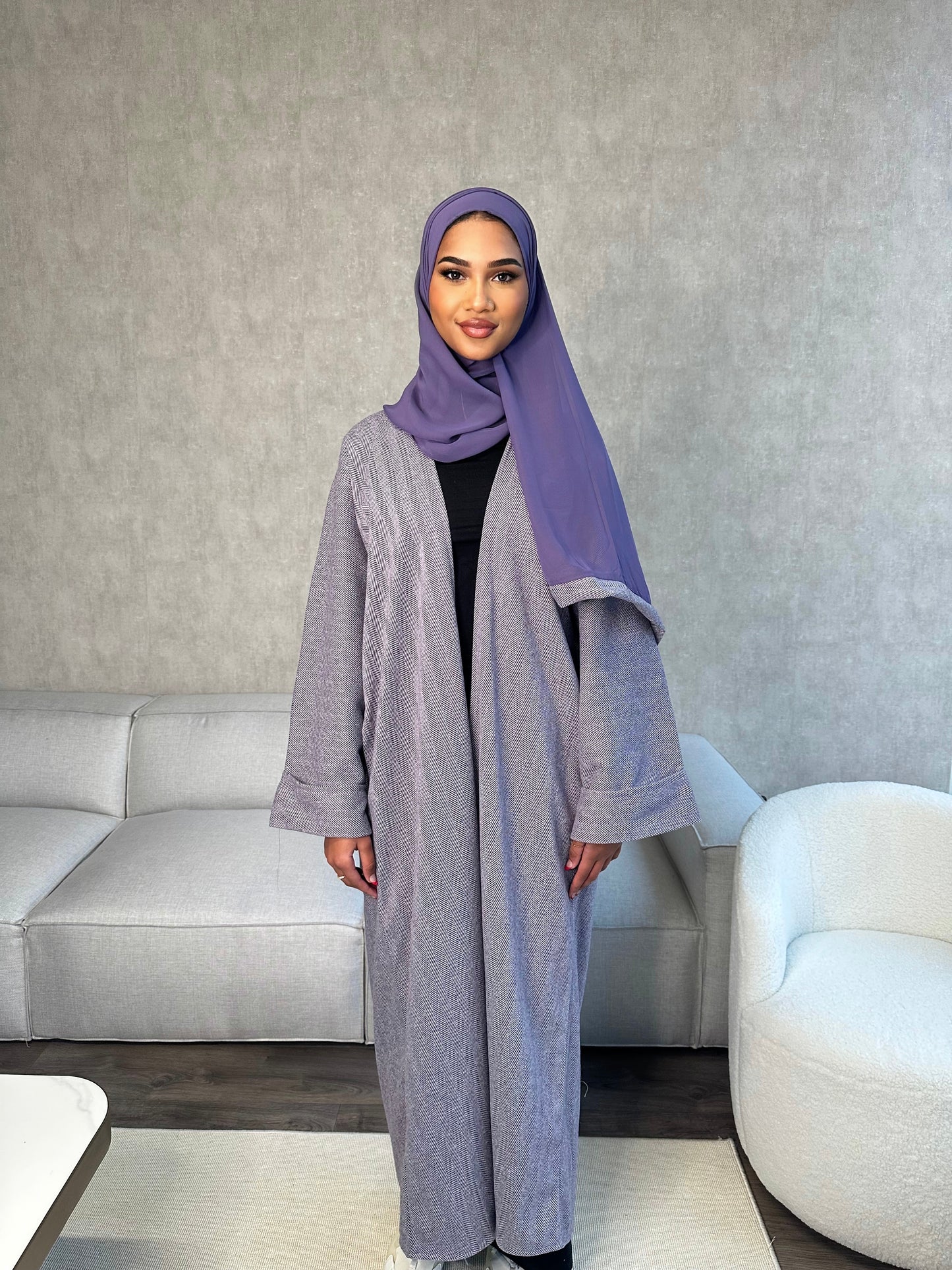 Kadirah Abaya Coat - Violet - كديرا