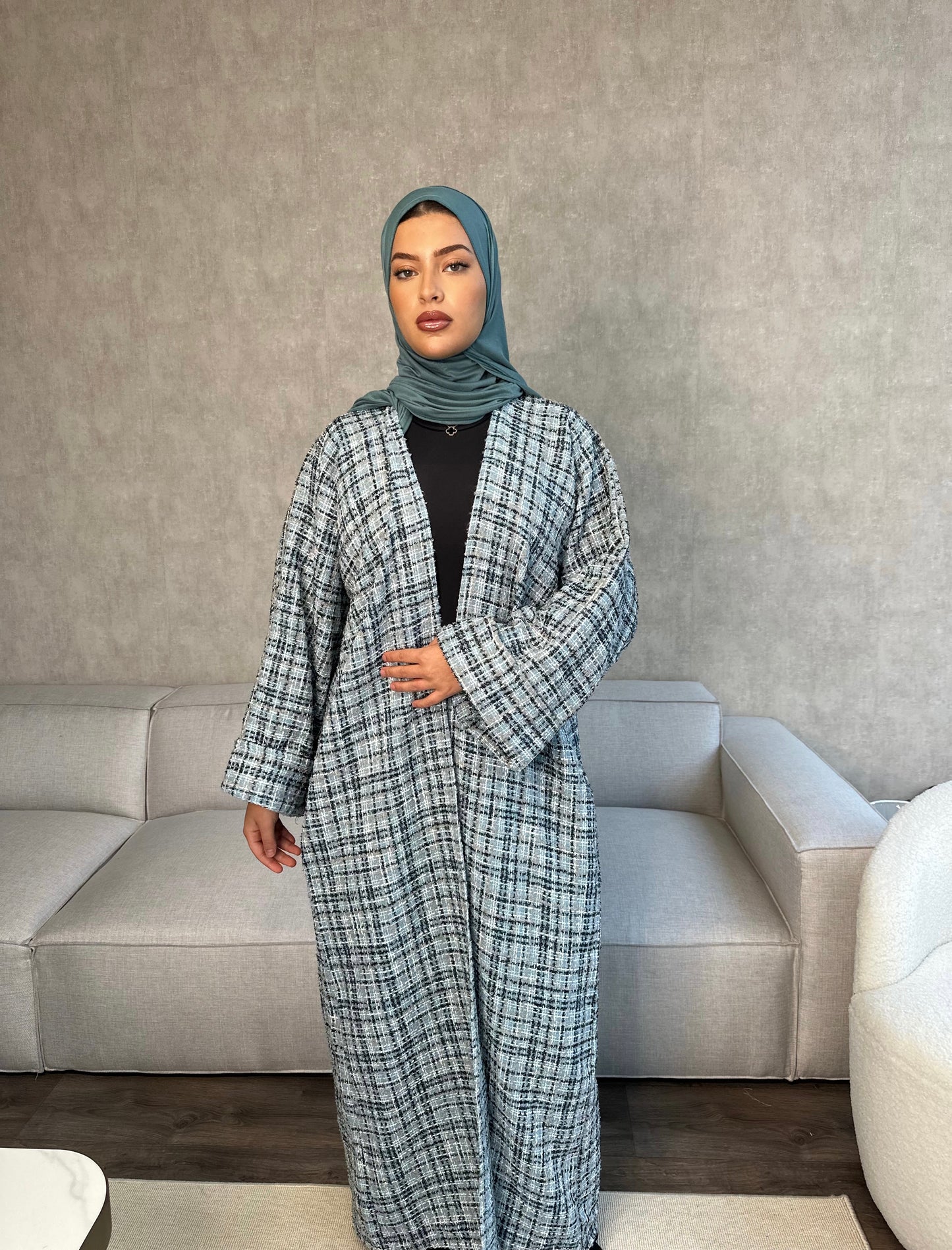 Hannah Abaya Coat - Ocean - هانا