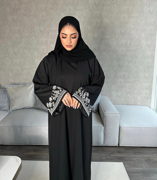 Luxury Embellished Abaya - AMAAL - آمال