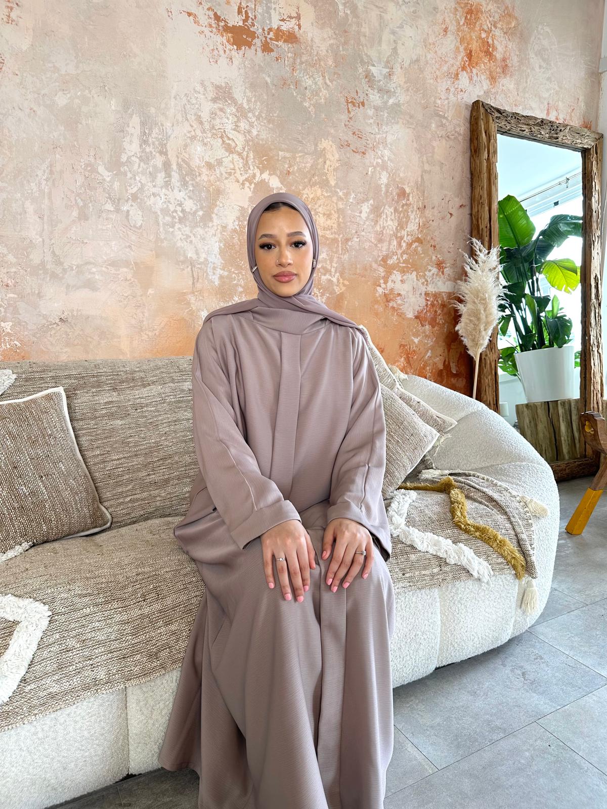 Closed Summer Abaya - INAYA - عناية - Soft Mauve