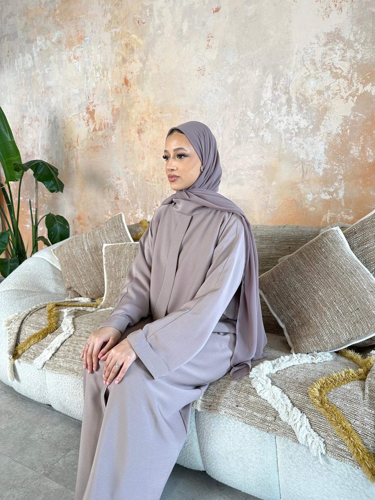 Closed Summer Abaya - INAYA - عناية - Soft Mauve