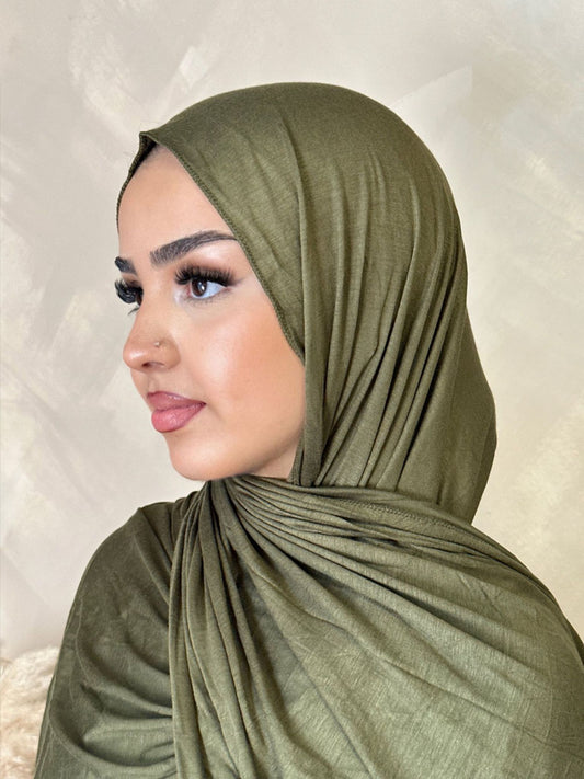 Premium Jersey Hijab - Khaki