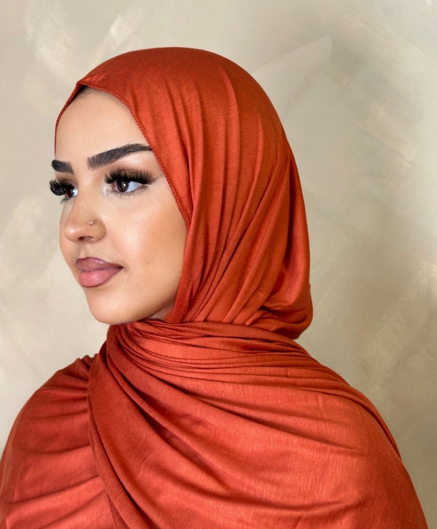 Premium Jersey Hijab - Burnt Orange
