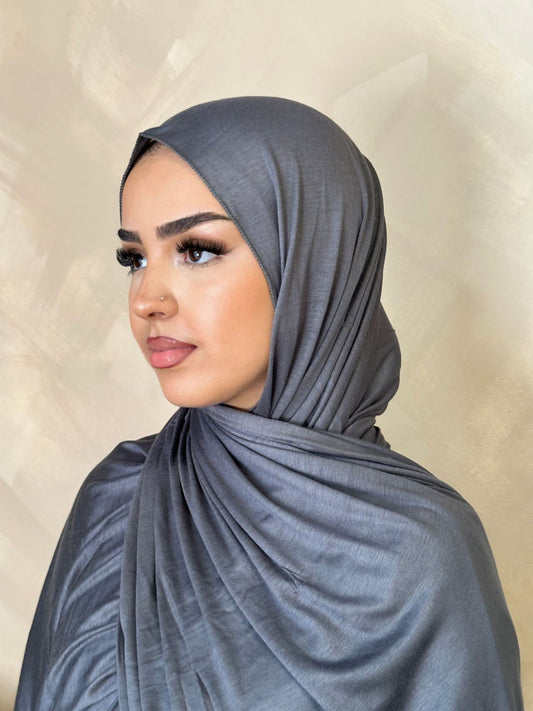 Tia Mode Premium Ribbed Jersey Hijab Scarf (Brown) 70inch L × 27inch W  inches (180cm × 70cm) at  Women's Clothing store