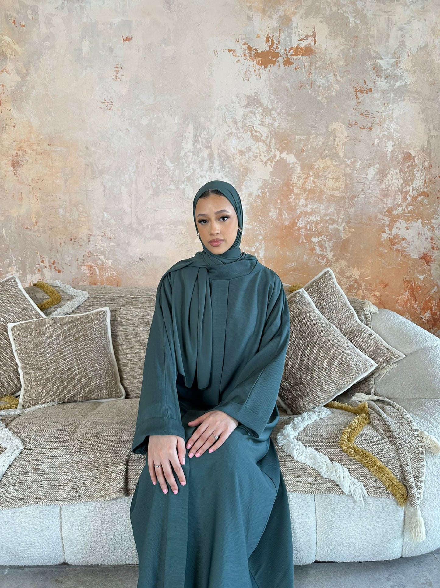 Closed Summer Abaya - INAYA - عناية - Teal