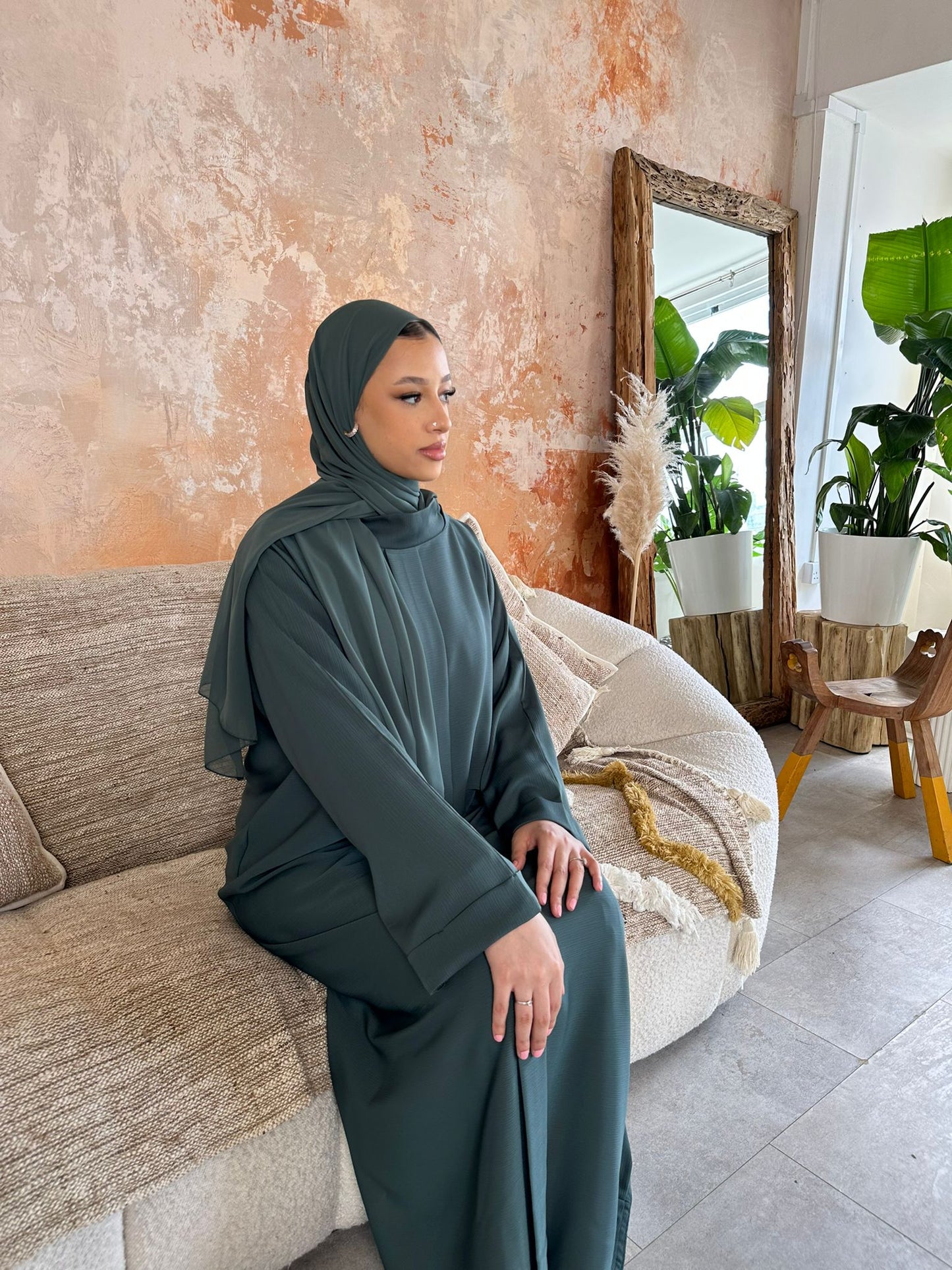 Closed Summer Abaya - INAYA - عناية - Teal