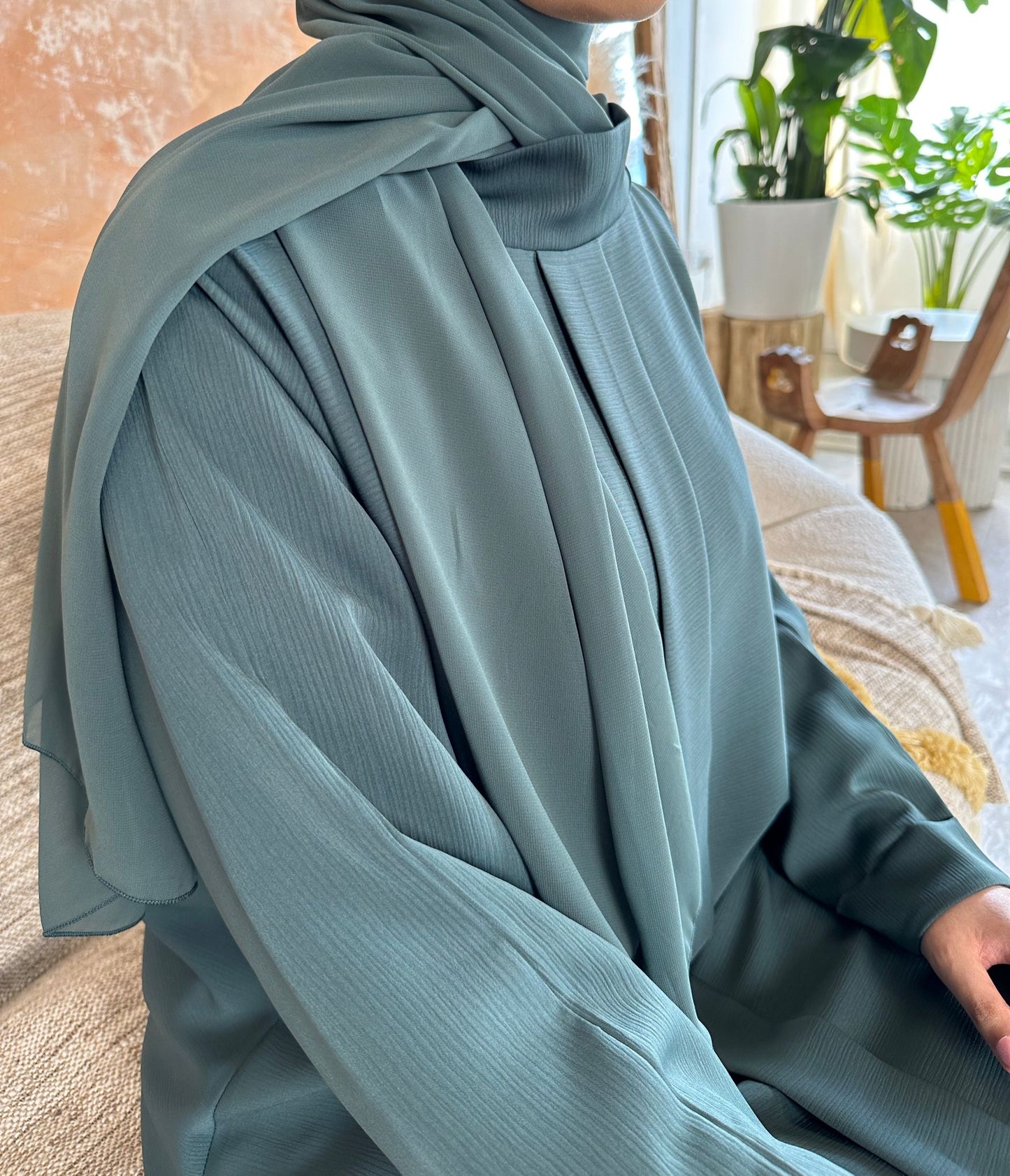 Closed Summer Abaya - INAYA - عناية - Teal